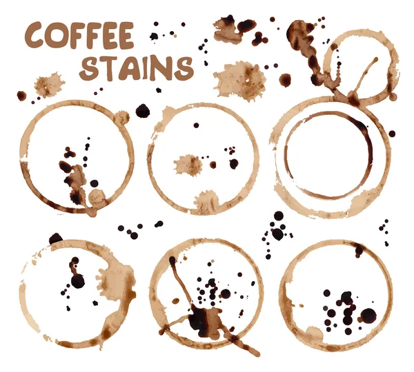 Vector coffee stain on white background — Stock Vector