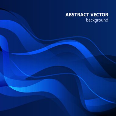 Blue vector Template Abstract background with curves. For flyer,
