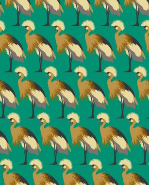 Abstract birds background, fashion seamless pattern, vector wall