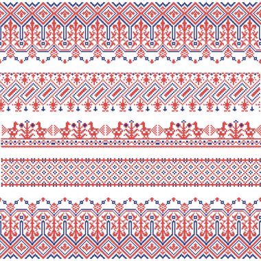 Vector national folk seamless pattern for textiles, postcards, b