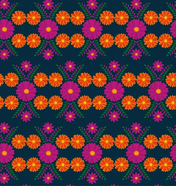 Klasik duvar kağıdı sorunsuz vintage çiçek desen arka plan