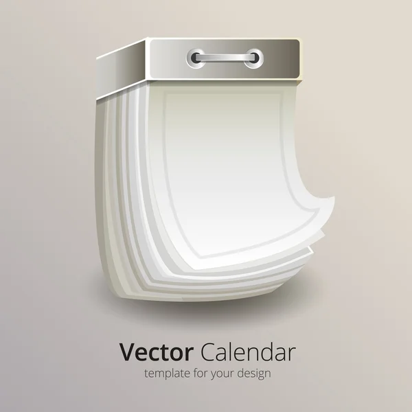 Paper tear-off calendar. Illustration of old vintage tear calend — Stock vektor