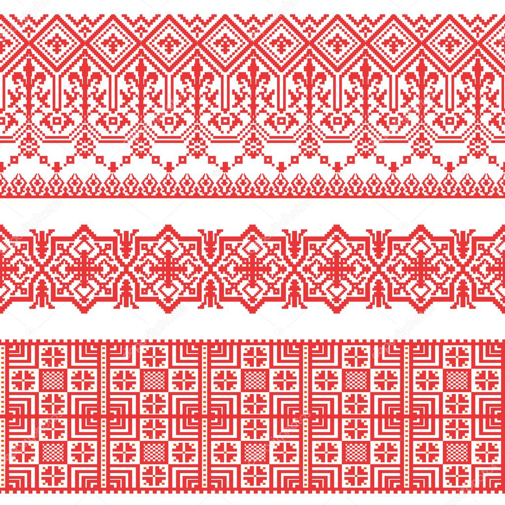Vector national folk seamless pattern for textiles, postcards, b