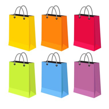 Flat vector illustration of sale packets, shopping packets, shop