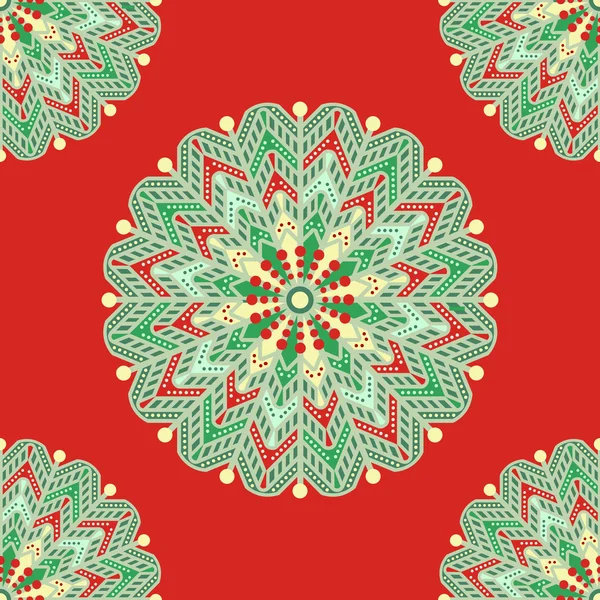 Mandala motif sans couture avec de nombreux détails. Flocon de neige pour logo d — Image vectorielle