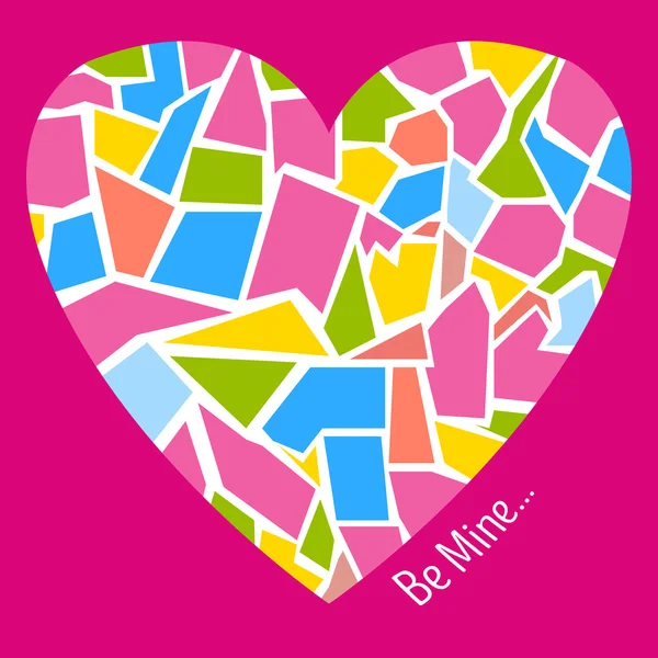 Valentinstag abstrakter Hintergrund mit Mosaik heart.vector bac — Stockvektor