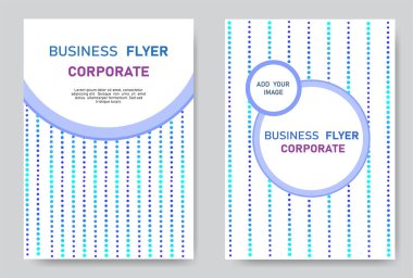  Broşür kapağının tasarımı, tasarımı, tasarım, el ilanı yuvarlak geometrik şekillerden düz bir tarzda yapılır..