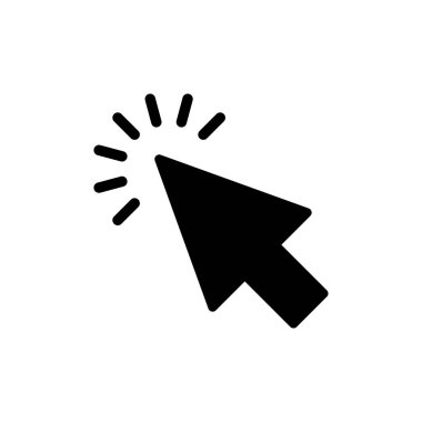 Click icon vector for web and mobile app. pointer arrow sign and symbol. cursor icon