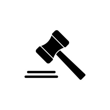 Gavel icon vector for web and mobile app. judge gavel sign and symbol. law icon. auction hammer