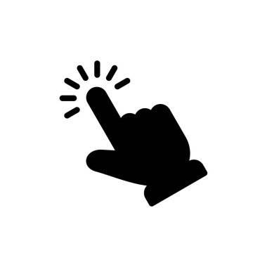 Hand click icon vector for web and mobile app. pointer sign and symbol. hand cursor icon
