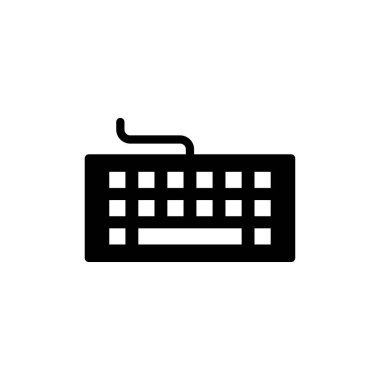 Web ve mobil uygulama için klavye simgesi vektörü. Klavye işareti ve simgesi