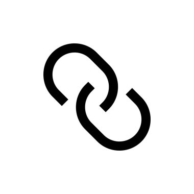 Web ve mobil uygulama için bağlantı simgesi vektörü. Hiper bağlantı zinciri işareti ve sembolü