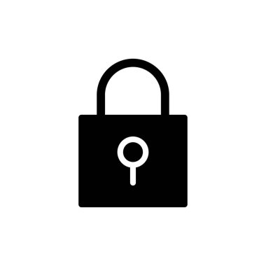 Web ve mobil uygulama için simge vektörünü kilitle. Asma kilit işareti ve sembol. Şifreleme simgesi. Güvenlik sembolü