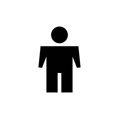 Web ve mobil uygulama için insan simgesi vektörü. Erkek işareti ve sembol. insan sembolü