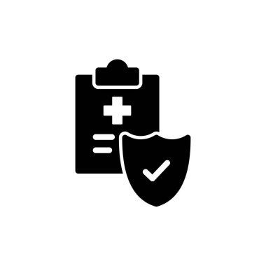 Web ve mobil uygulama için tıbbi sigorta ikonu vektörü. Sağlık sigortası ve sembol
