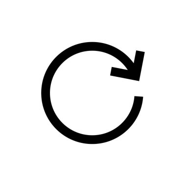 Web ve mobil uygulama için ikon vektörünü tazele. İşareti ve sembolü yeniden yükle. Simgeyi güncelle.