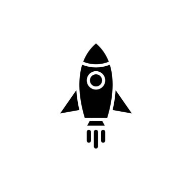 Web ve mobil uygulama için roket simgesi vektörü. Başlangıç işareti ve sembol. roket fırlatma simgesi