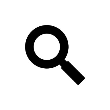 Web ve mobil uygulama için simge vektörü ara. Büyüteç işareti ve sembolü ara