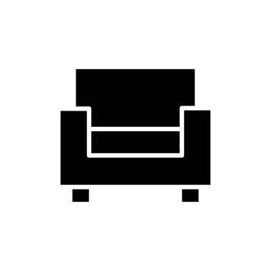 Web ve mobil uygulama için kanepe simgesi vektörü. Kanepe işareti ve sembol. mobilya simgesi