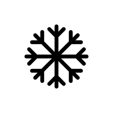 Web ve mobil uygulama için kar simgesi vektörü. kar tanesi işareti ve sembol