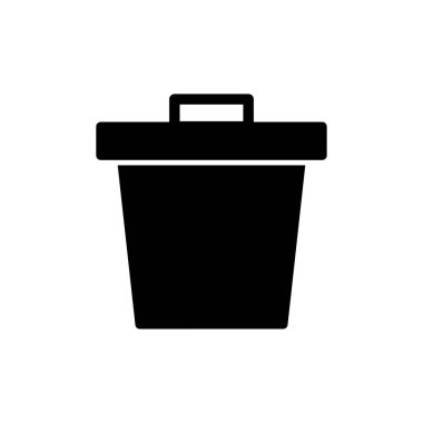 Web ve mobil uygulama için çöp simgesi vektörü. Çöp kutusu simgesi. İşareti ve sembolü sil.