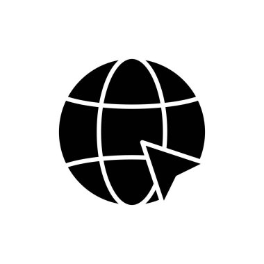 Web ve mobil uygulama için web simgesi vektörü. Web tabelalarına ve sembollere git. Web tıklama simgesi. Genel arama simgesi