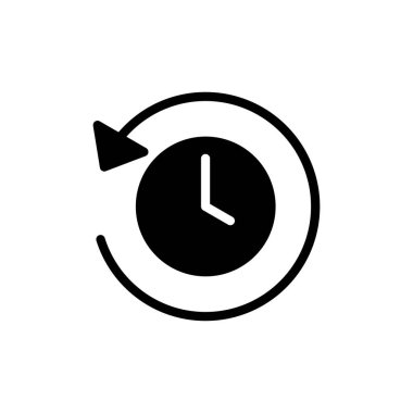 Web ve mobil uygulama için geçmiş simgesi vektörü. Son olay geçmişi işareti ve simgesi