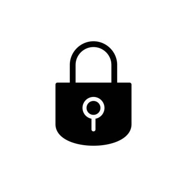 Web ve mobil uygulama için simge vektörünü kilitle. Asma kilit işareti ve sembol. Şifreleme simgesi. Güvenlik sembolü