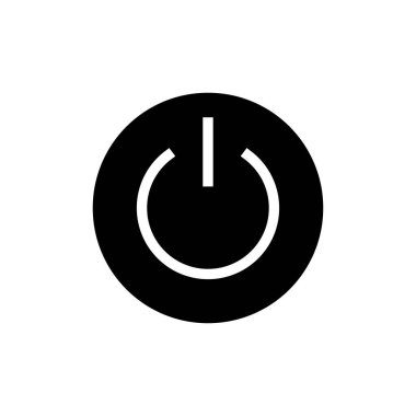 Web ve mobil uygulama için güç simgesi vektörü. Güç Anahtarı işareti ve sembolü. Elektrik gücü.