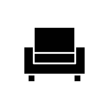 Web ve mobil uygulama için kanepe simgesi vektörü. Kanepe işareti ve sembol. mobilya simgesi