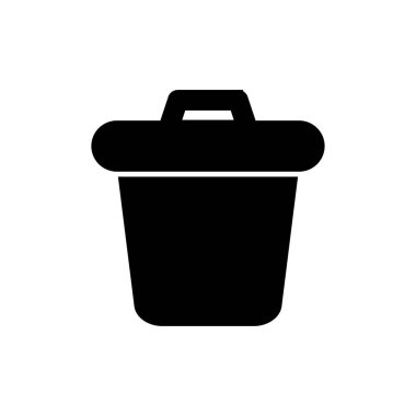 Web ve mobil uygulama için çöp simgesi vektörü. Çöp kutusu simgesi. İşareti ve sembolü sil.