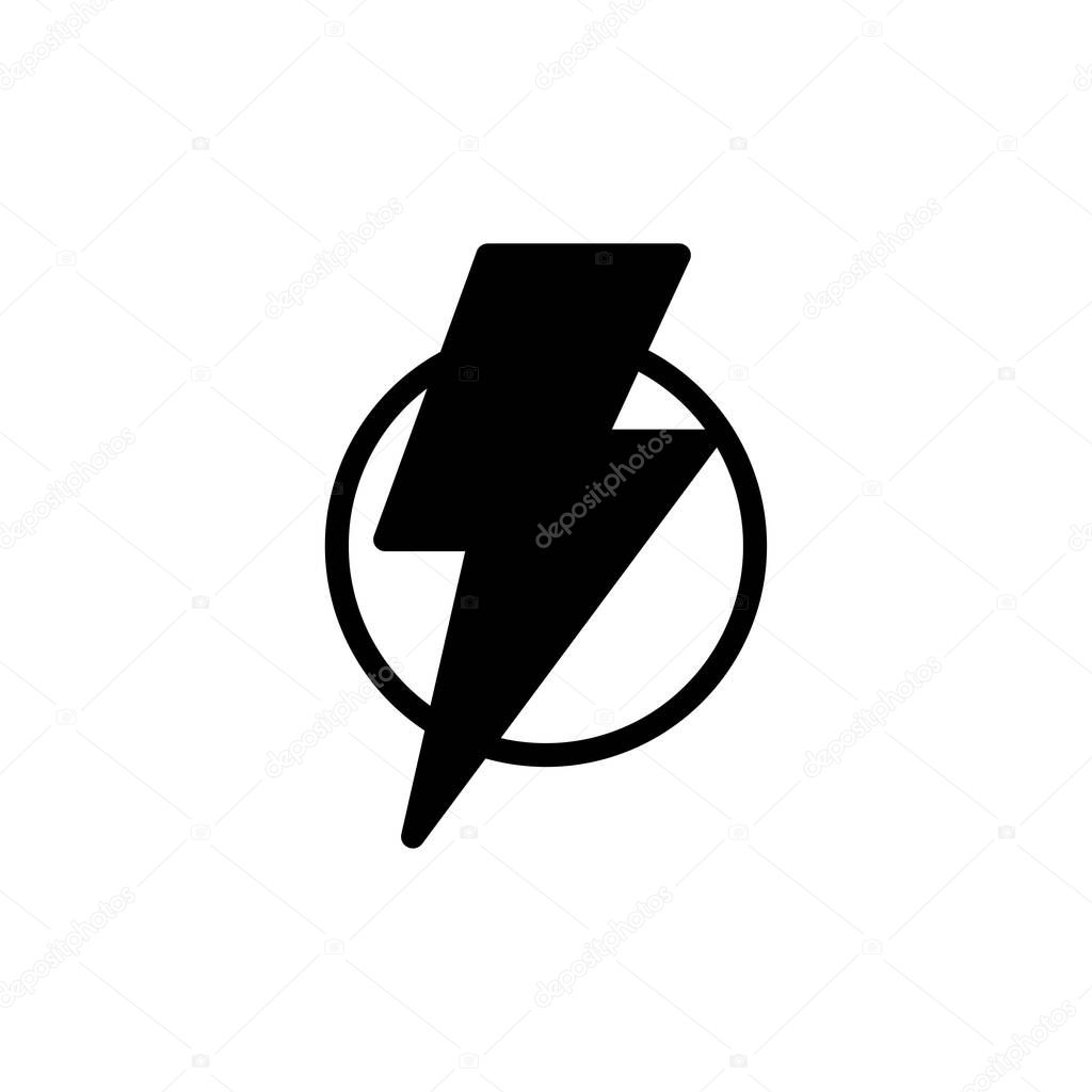 Lightning icon vector for web and mobile app. electric sign and symbol. power icon. energy sign