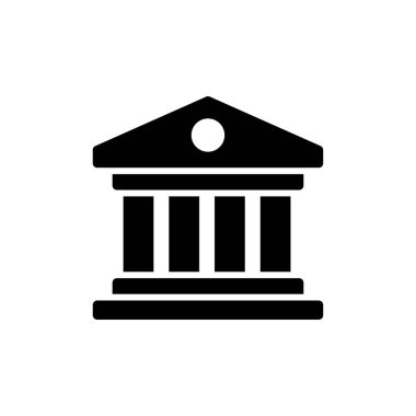 Web ve mobil uygulama için banka simgesi vektörü. Banka işareti ve sembol, müze, üniversite