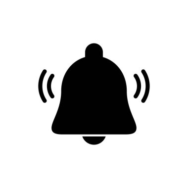 Web ve mobil uygulama için çan simgesi vektörü. Web sitesi tasarımı için uyarı işareti ve sembol