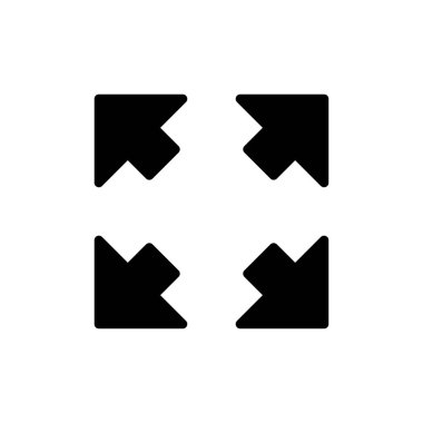 Fullscreen Icon vector for web and mobile app. Expand to full screen sign and symbol. Arrows symbol
