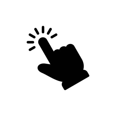 Hand click icon vector for web and mobile app. pointer sign and symbol. hand cursor icon
