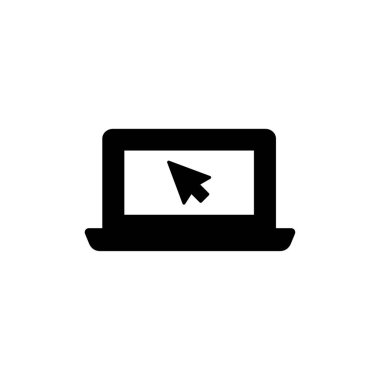 Web ve mobil uygulama için dizüstü bilgisayar simgesi vektörü. bilgisayar işareti ve sembol
