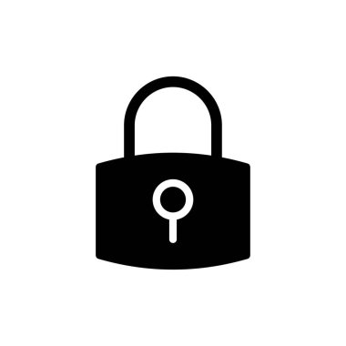 Web ve mobil uygulama için simge vektörünü kilitle. Asma kilit işareti ve sembol. Şifreleme simgesi. Güvenlik sembolü