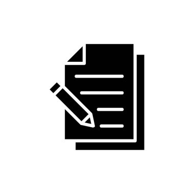 Web ve mobil uygulama için not simgesi vektörü. not defteri işareti ve sembol