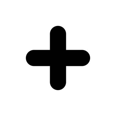 Artı web ve mobil uygulama için simge vektörü. Artı işareti ve sembol ekle