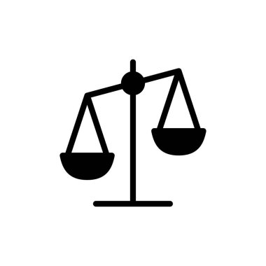 Web ve mobil uygulama için simge vektörünü ölçeklendirir. Kanun ölçekli ikon. Adalet işareti ve sembol