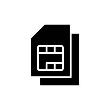 Web ve mobil uygulama için Sim kart simgesi vektörü. çift sim kart işareti ve sembol