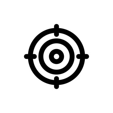 Web ve mobil uygulama için hedef simge vektörü. hedef simge vektörü. hedef pazarlama işareti ve sembol