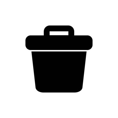 Web ve mobil uygulama için çöp simgesi vektörü. Çöp kutusu simgesi. İşareti ve sembolü sil.