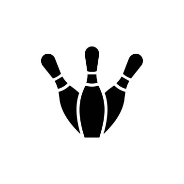 Bowling icon vector for web and mobile app. bowling ball and pin sign and symbol.