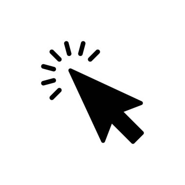 Click icon vector for web and mobile app. pointer arrow sign and symbol. cursor icon