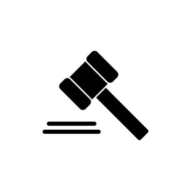 Gavel icon vector for web and mobile app. judge gavel sign and symbol. law icon. auction hammer