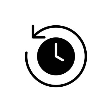 Web ve mobil uygulama için geçmiş simgesi vektörü. Son olay geçmişi işareti ve simgesi