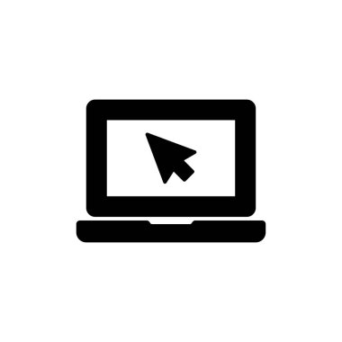 Web ve mobil uygulama için dizüstü bilgisayar simgesi vektörü. bilgisayar işareti ve sembol