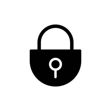 Web ve mobil uygulama için simge vektörünü kilitle. Asma kilit işareti ve sembol. Şifreleme simgesi. Güvenlik sembolü